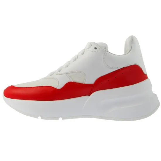 Alexander McQueen Oversized Runner In Nappa Calf Leather 'White Red' Women's