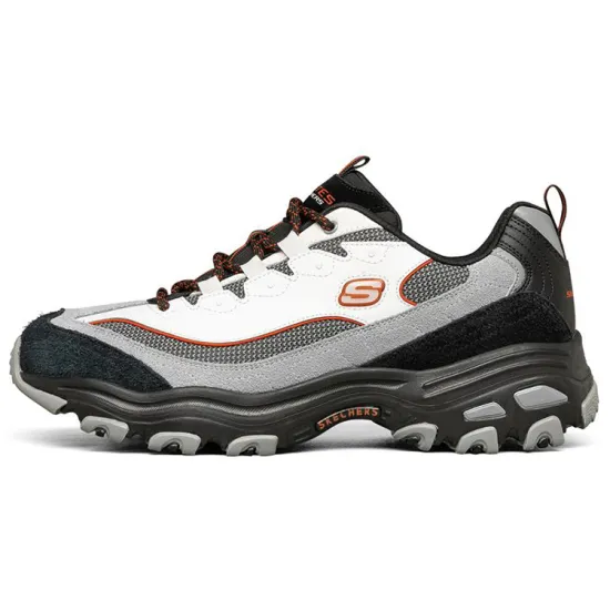 Skechers D Lites 1.0 Low-Top Running Shoes Black/Grey/White
