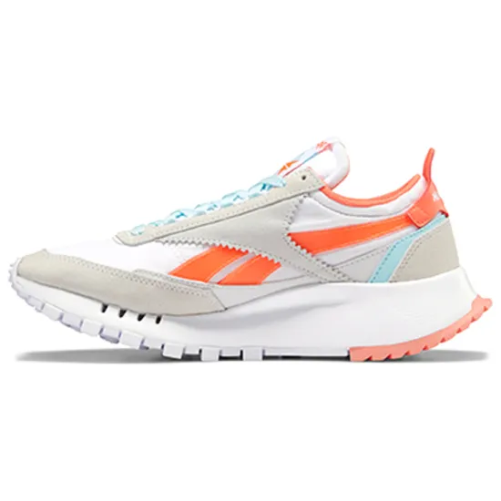 Reebok Classic Leather Legacy White Orange Flare Women's