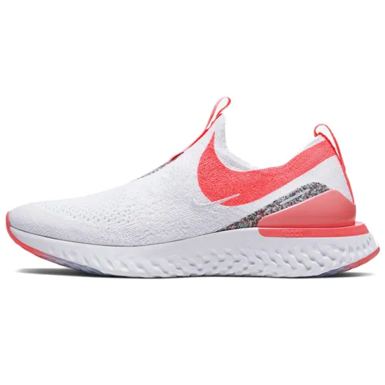 Nike Epic Phantom React Flyknit Lifestyle Shoes Women's Low-top White/volcanic Red