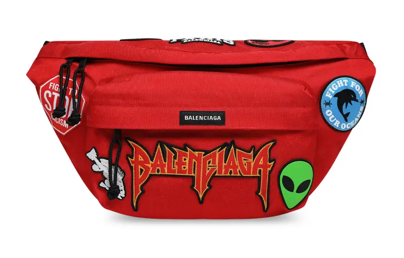 Balenciaga Explorer Polyester Fanny Pack Extra Large Men's Red