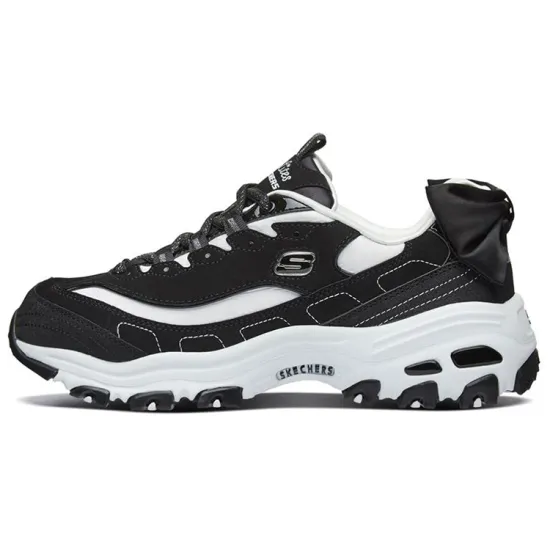 Skechers D Lites 1.0 Running Shoes 'Black White' Women's