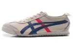 Onitsuka Tiger MEXICO 66 Cushioning Abrasion Resistant Lightweight Low top Casual Shoes Women's Beige Blue Red