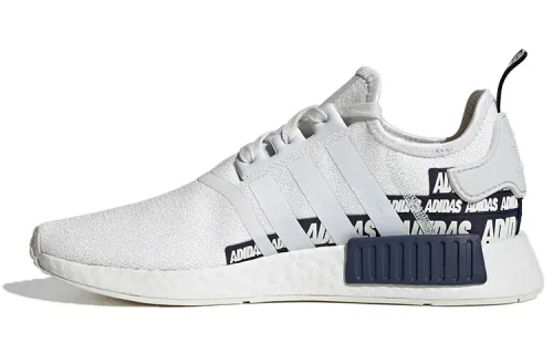 Adidas NMD_R1 'Wordmark Heel Stripe - Crystal White Navy'