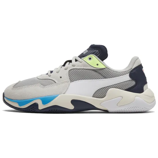 PUMA Storm Lifestyle Shoes Unisex Low-top White Coarse Tweed Blue