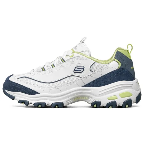 Skechers D'LITES 1.0 Height Increasing Casual Shoes Women's White Blue Green
