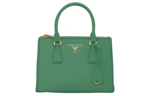 PRADA Galleria Killer Bag Leather Shoulder Bag, Crossbody Bag, Handbag Small Women's Green