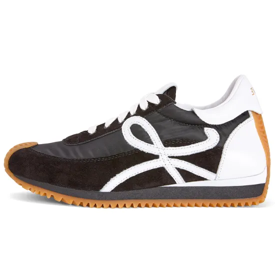 LOEWE Flow Runner Casual Shoes Women's Low-Top Black White