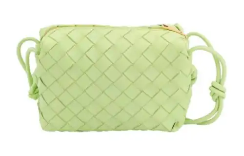 Bottega Veneta Leather Crossbody Bag, Shoulder Bag Women's Green