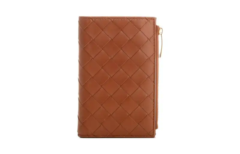 Bottega Veneta Medium Intrecciato Bi-Fold Zip Wallet
