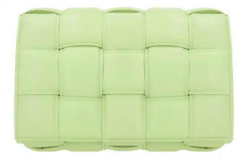 Bottega Veneta Lambskin Portable Crossbody Bag, Shoulder Bag Women's Green