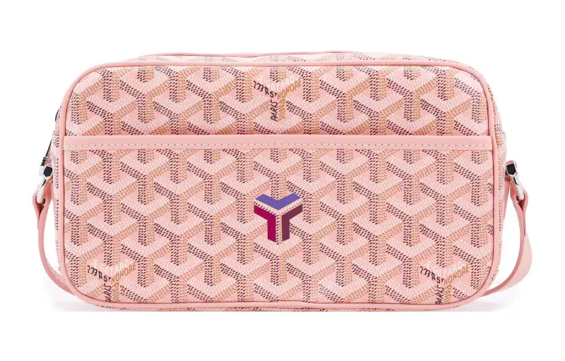 GOYARD Canvas With Calfskin Camera Bag, Shoulder Bag, Crossbody Bag Small Women's Pink