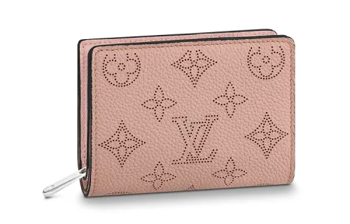 LOUIS VUITTON Calfskin Wallet Women's Pink
