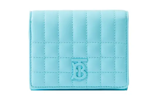 Burberry Lola Bag Lambskin Wallet Small Women's Blue