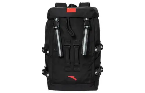 Anta Polyester TPU Travel Bag Backpack Unisex Black