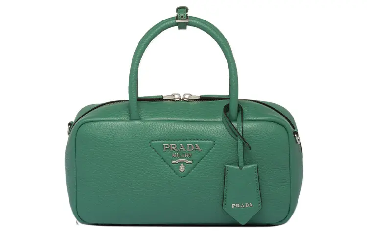 PRADA Leather Shoulder Bag, Crossbody Bag, Handbag Women's Green