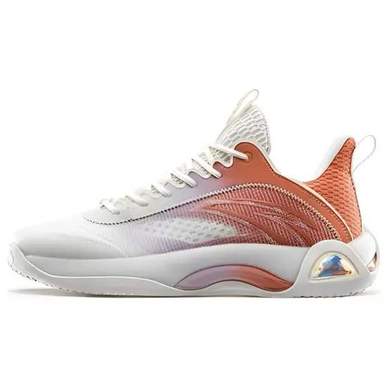 Anta Cement Bubble 2.0 Slip Resistant Low Top Basketball Shoes Men's White Purple Orange Orange