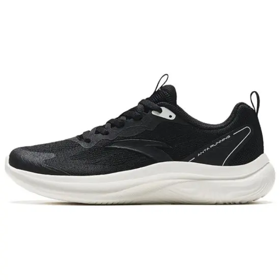 Anta Ling Yun 1 Wear-Resistant Slip-Resistant Low-Top Running Shoes Women's Black White