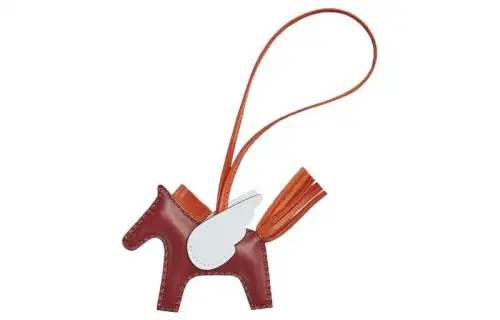 HERMES Rodeo Pendants Unisex Red