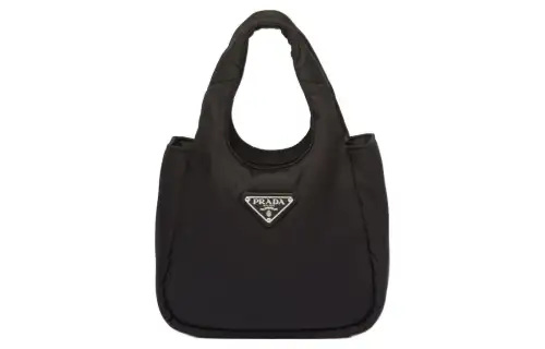 PRADA Re Nylon Fabric Basket Bag Tote Bag, Shopping Bag, Shoulder Bag, Crossbody Bag, Handbag Mini Women's Black