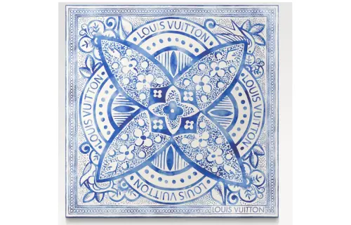 LOUIS VUITTON Scarves Women's Blue White