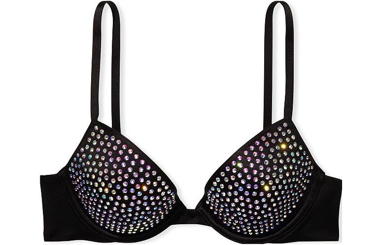Victoria's Secret Victoria's Secret Dot Sparkling Rhinestone Bra Women's Black