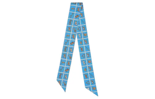 HERMES Silk Scarves Women's Blue