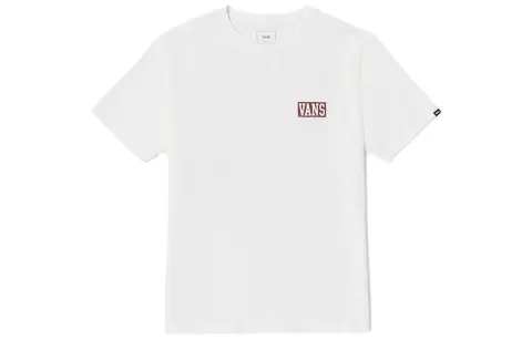 Vans T-Shirts Unisex White Crew Neck Moderate Straight Fit