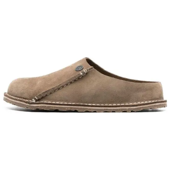 Birkenstock Zermatt Logo debossed Suede Slippers