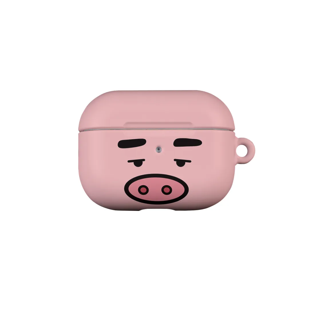 Keshami Compatibility With Apple AirPods Pro 3/Pro 2/AirPods 4/3 PC Matte Hard Shell Cartoon Pink Piggy Headphone Cases