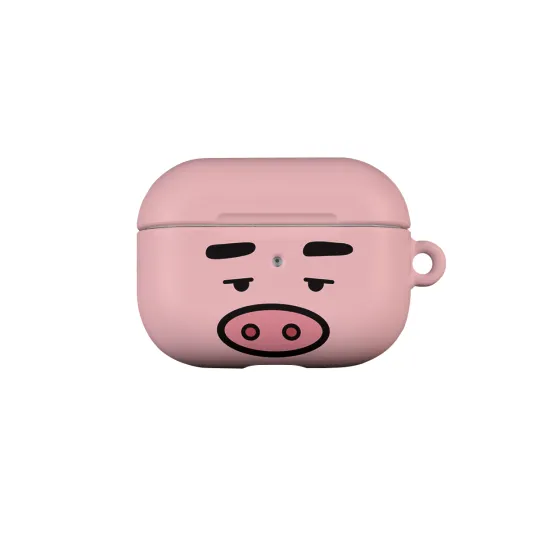 Keshami Compatibility With Apple AirPods Pro 3/Pro 2/AirPods 4/3 PC Matte Hard Shell Cartoon Pink Piggy Headphone Cases