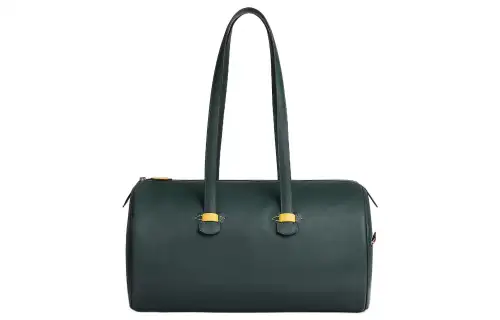 HERMES Galop D'Hermes Sport Palladium plated Metal Swift Calfskin Sports Handbag Men's Rousseau Green