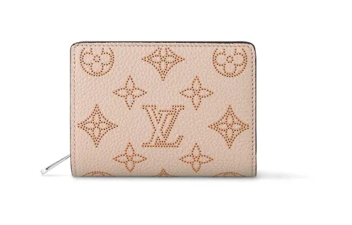 LOUIS VUITTON Cow Leather Wallet Women's Light Umber