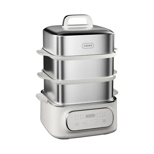 Zhenmi stainless steel steamer electric steamer multifunctional household small multi-layer large capacity steamer cooking pot ZMZG-10 12.8L