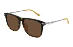 GUCCI Square Sunglasses Men's Silver