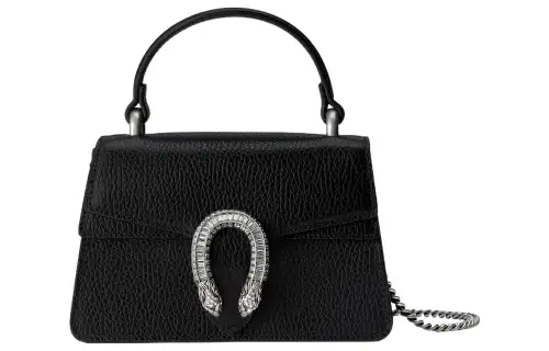 GUCCI Dionysus Leather Shoulder Bag, Crossbody Bag, Handbag Mini Women's Black