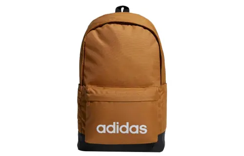 Adidas Recycled Polyester Plain Weave Fabric Backpack Regular Unisex Brown