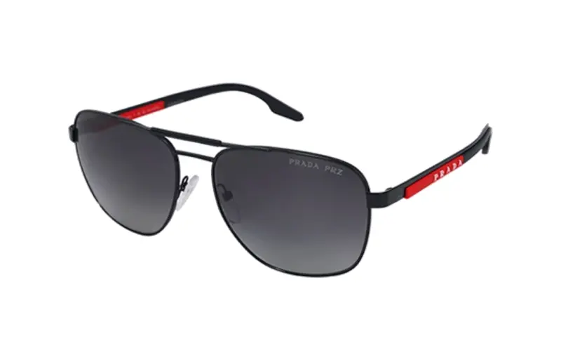 PRADA Alloy Aviator Sunglasses Men's Black