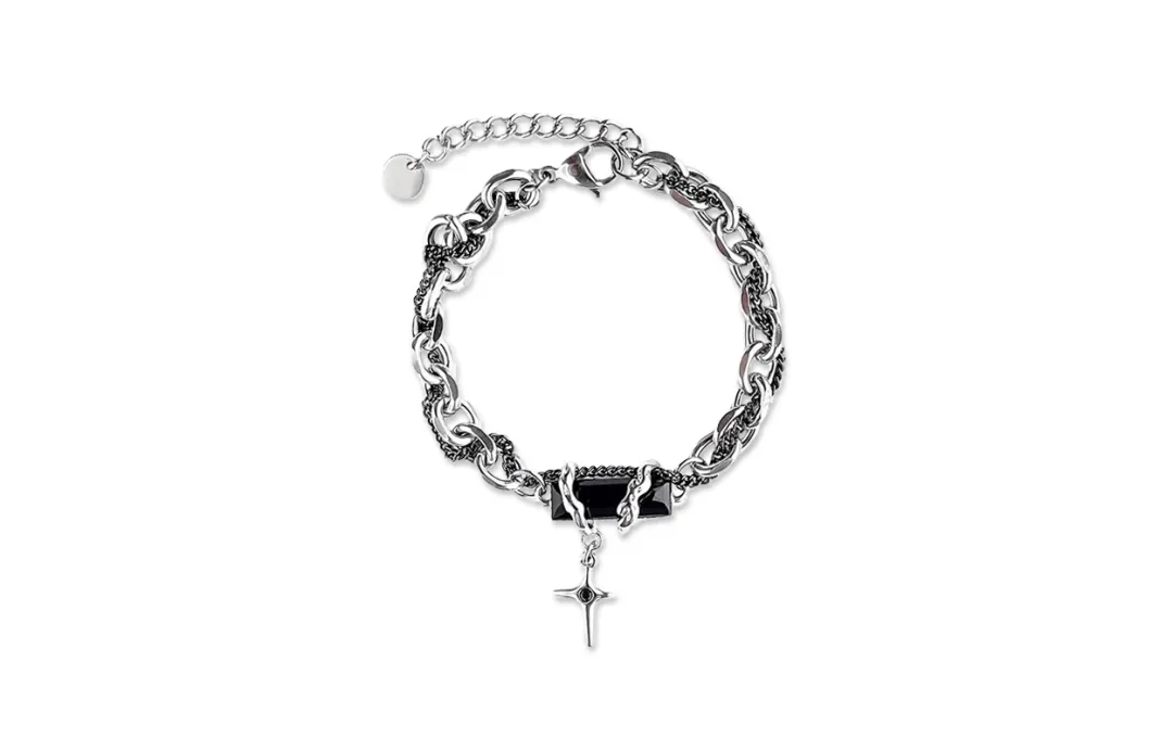 Inkopper Titanium Steel Bracelets Unisex Silver