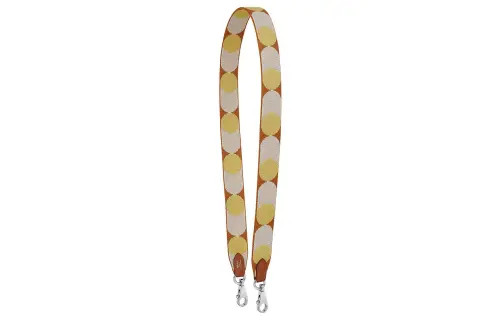 HERMES Sangle Flipperball Canvas Bag Straps Women's Caramel & Beige