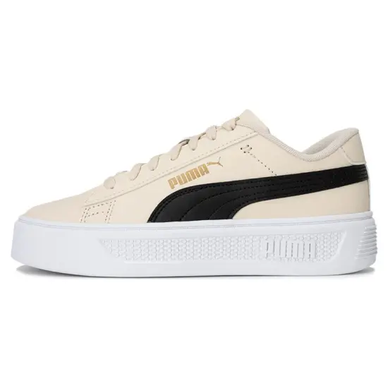 Puma Platform Skateboarding Shoes Women's Low-top Beige/Black