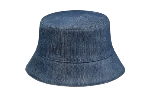 LOUIS VUITTON Monogram Cotton Bucket Hats Men's Blue