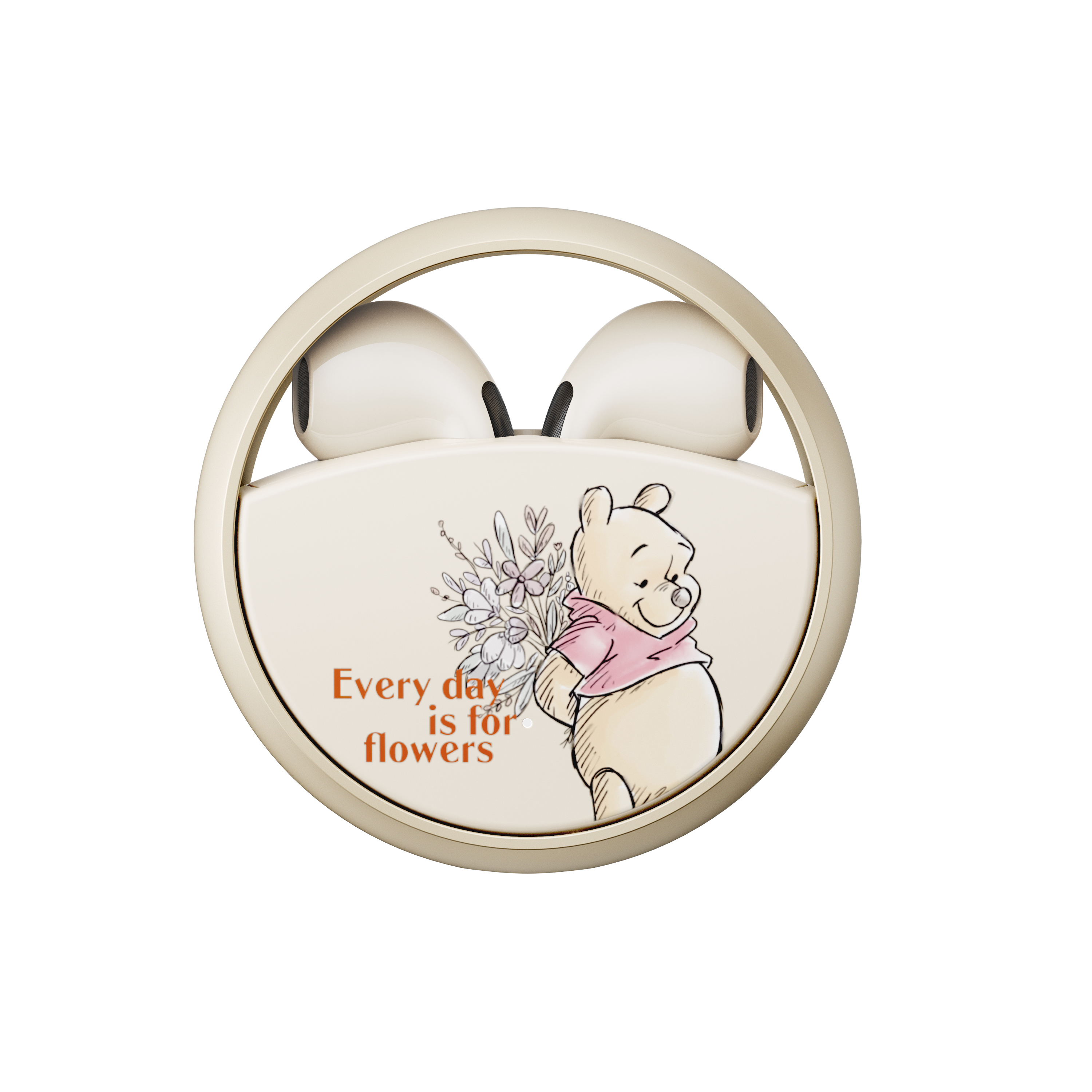 Disney Disney QS-13 Unique star ring opening and closing design Trendy toy Synchronized audio and video, long-lasting battery life, universal for Apple and Android, true wireless Bluetooth headset