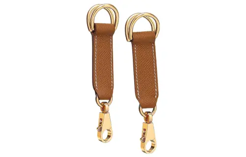 HERMES Attache Soie Gold tone Lock Epsom Calfskin Shoulder Strap Bag Strap Women's 37 Gold