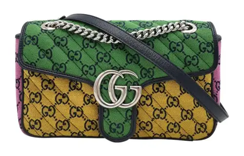GUCCI GG Marmont Canvas Crossbody Bag, Shoulder Bag Women's Multicolor