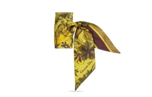 DIOR Silk Scarves Women's Yellow