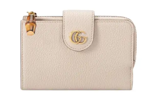 GUCCI Leather Wallet Medium Women's Light Pink