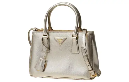 PRADA Cow Leather Tote Bag, Shopping Bag, Shoulder Bag, Handbag Women's Gold