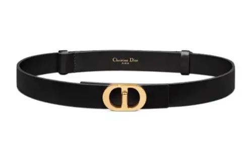 DIOR Cow Leather Belts Women's Black 