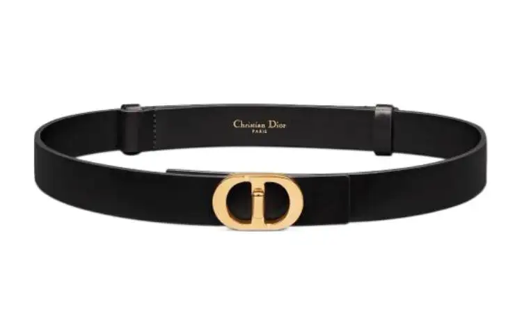DIOR Cow Leather Belts Women's Black